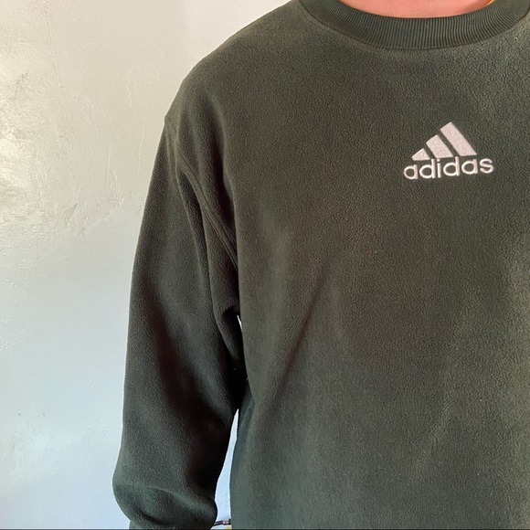 Adidas vintage fleece crew neck sweater - Picture 4 of 9